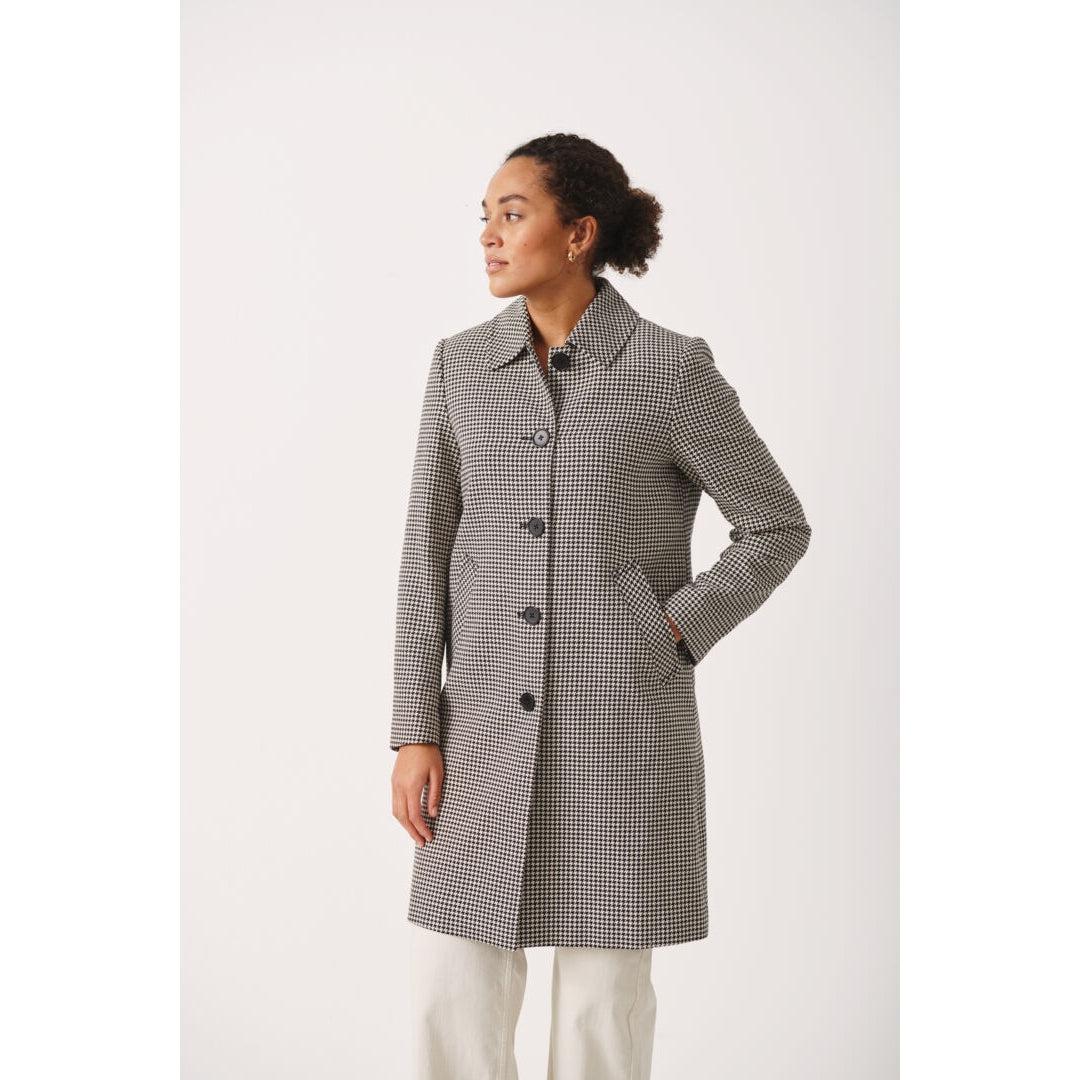 SHELLY HOUNDSTOOTH COAT-LADIES LIGHTWEIGHT COATS & JACKETS-PART TWO-JB Evans Fashions & Footwear