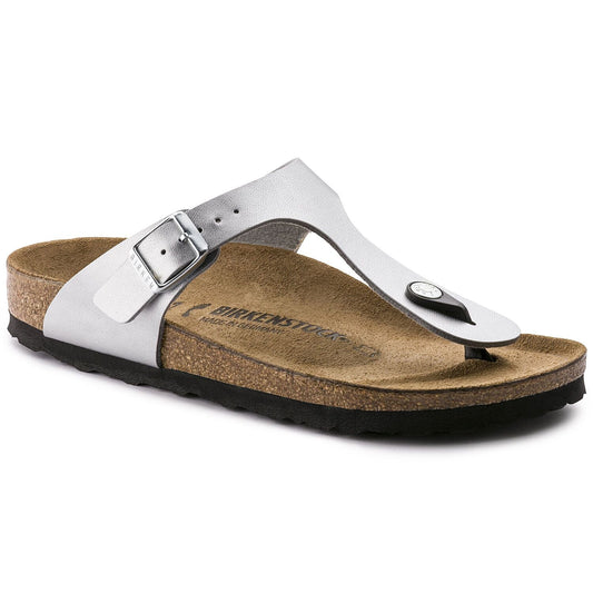SILVER GIZEH BIRKOFLOR-LADIES SANDALS-BIRKENSTOCK-JB Evans Fashions & Footwear