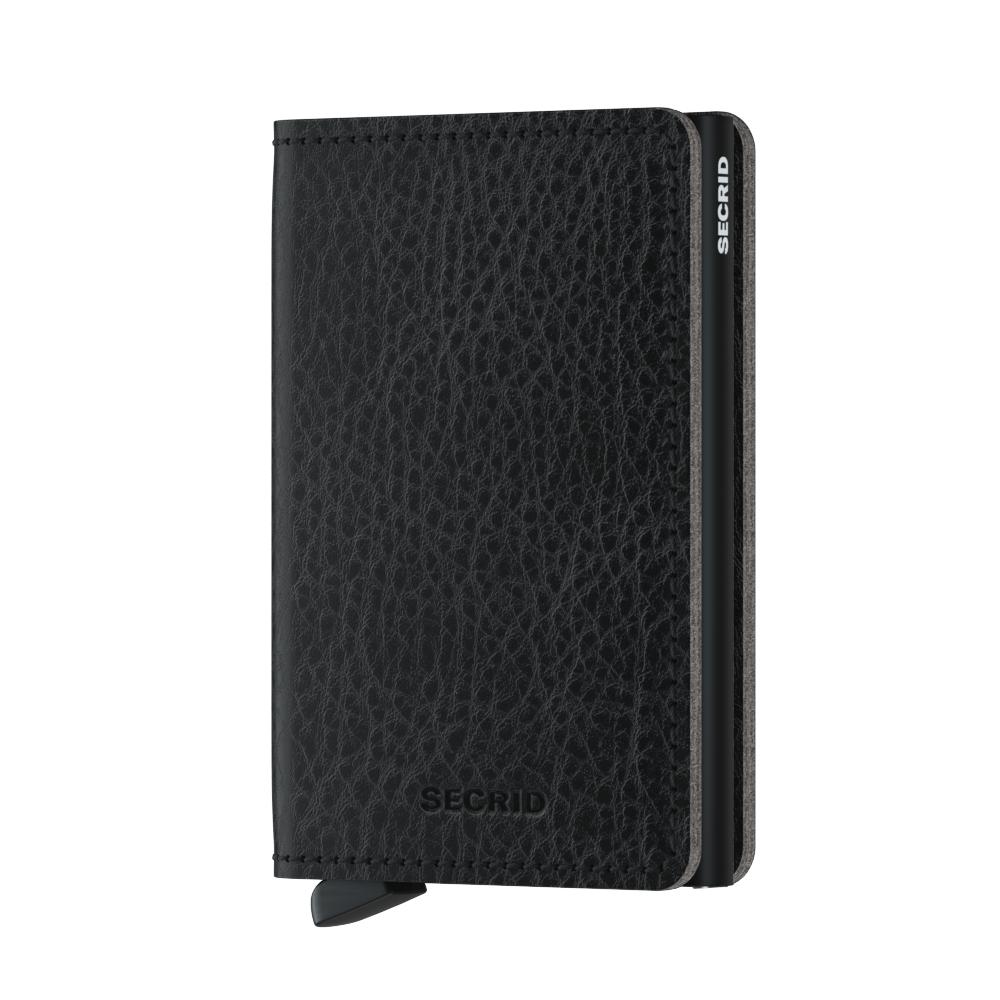 SLIMWALLET VEG LEATHER BLACK-S-SVG-B-SWBLK-MENS WALLETS-SECRID-JB Evans Fashions & Footwear