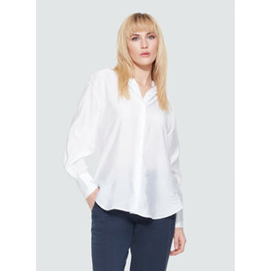 TEXTURED BUTTON FRONT BLOUSE-LADIES TOPS-BLACK TAPE-JB Evans Fashions & Footwear