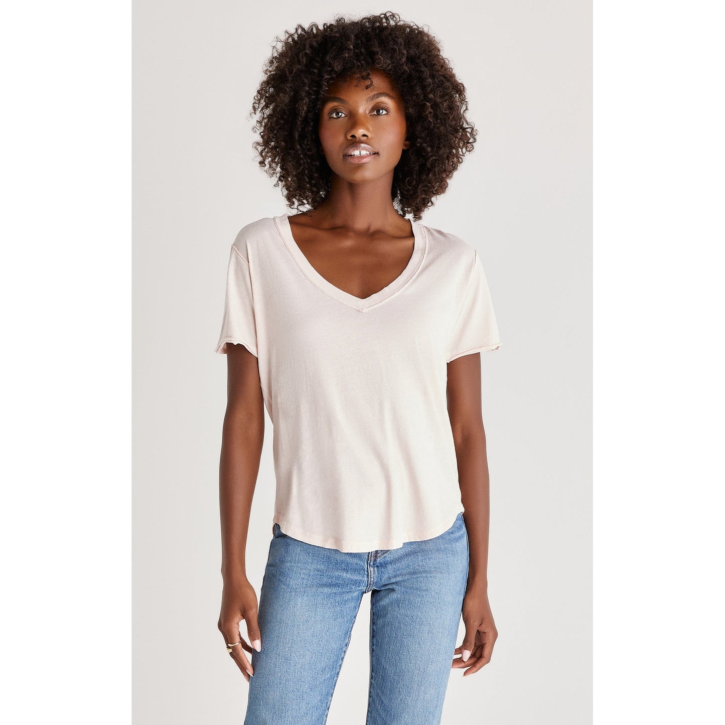 THE ORGANIC COTTON V-NECK TEE-LADIES T-SHIRTS & TANKS-Z SUPPLY-JB Evans Fashions & Footwear