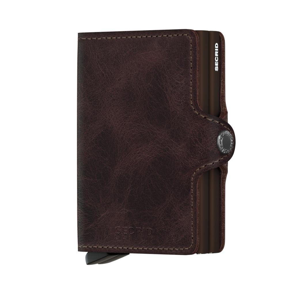 TWINWALLET VINTAGE CHOCOLATE-MENS WALLETS-SECRID-JB Evans Fashions & Footwear