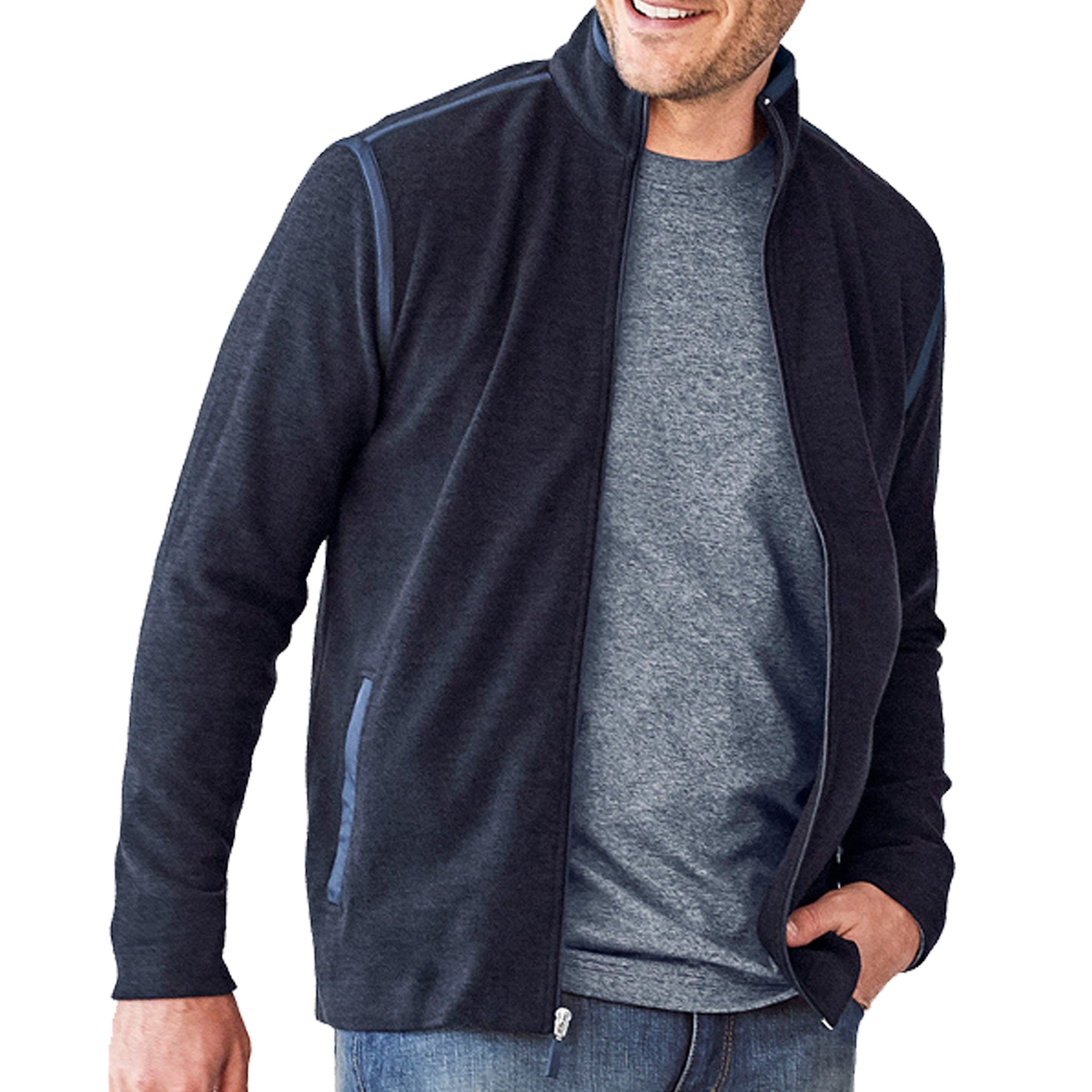 Men's Eddie Bauer® Full-Zip Heather Stretch Fleece Jacket